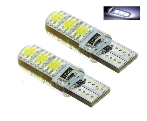Par Pingo T10 6 Leds Silicone Farolete Lanterna Teto Placa
