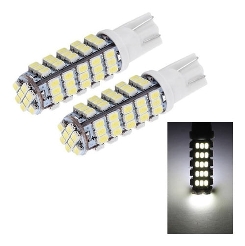 Par Lâmpada Led Pingo T10 68 Leds Lanterna Farolete Teto