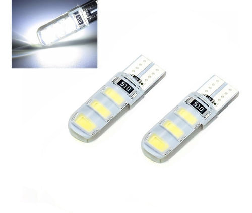 Par Pingo T10 6 Leds Com Proteção De Silicone Farolete