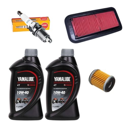 Kit Revisão Filtro ar Vela Fazer 250 2018 em diante Yamaube