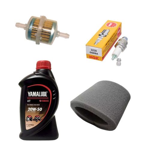 Kit Revisão Filtro ar Gasolina Vela YBR 125 Factor 2009/16 Yamalube