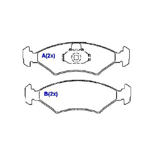 Pastilha Freio Fiesta 1.4 16v 97/... Courier