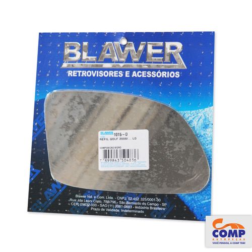 Lente Espelho de Retrovisor Direito Golf 2008 em diante Blawer 1015 - D Lado Passageiro