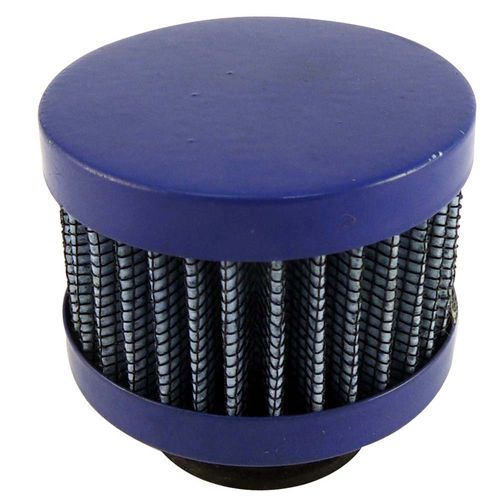 Filtro de ar para respiro de óleo (blowby) - 3/4" interno - Azul - Sem uso.