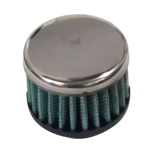 Filtro de ar para respiro de óleo (blowby) - 3/4" interno - Verde - Sem uso, no estado.