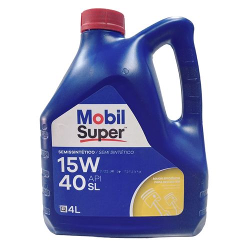 Óleo Lubrificante do Motor Mobil Super 15W40 API SL Semissintético - 4L