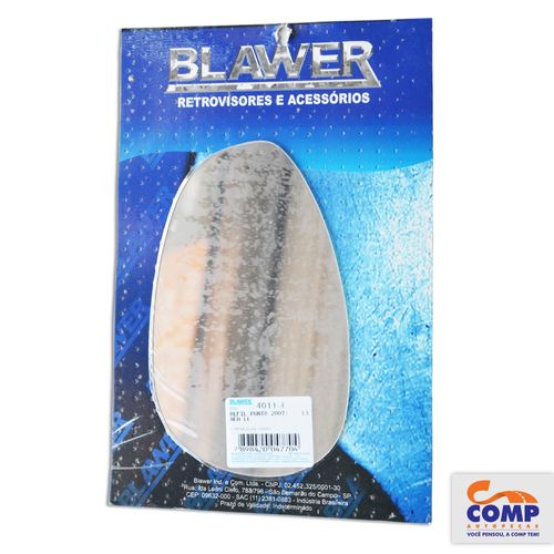 Lente de Espelho Retrovisor Blawer Punto Linea Lado Esquerdo Motorista Sem base Qualidade Segurança 2007 até 2017 4011 - E