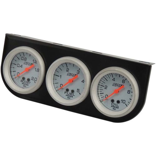 Kit Manômetros Linha SPA 52mm: Pressão De Combustível 5 Bar+Pressão De Turbo 2 Bar+Pressão De Óleo+Suporte De Instrumentos - No Estado