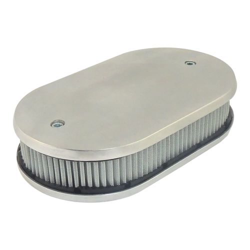 Filtro de ar esportivo oval para carburador 2E ou 3E (Elemento + tampa + base)