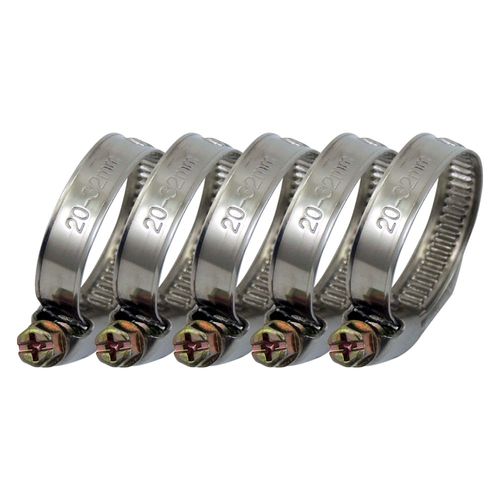 Kit com 5 Abraçadeiras Rosca 20mm x 32mm