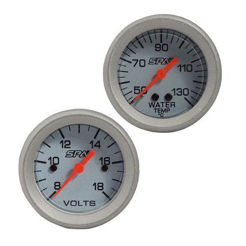 Voltímetro 8-18V - 52 MM + TERMÔMETRO DE TEMPERATURA DE ÁGUA 50-130C - 52 MM - SPA TURBO