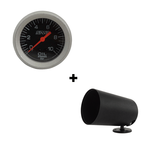 Manômetro de Pressão de Óleo 10 Bar 52 MM - SPA TURBO