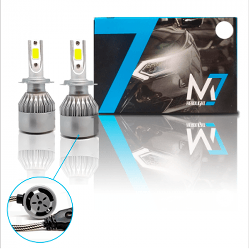 PAR DE LÂMPADAS LED H4 M7 HEADLIGHT 3200 LUMENS 6000K 38W JR8