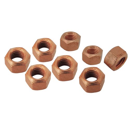 8 Porcas cobreadas M8 sextavado de 12mm