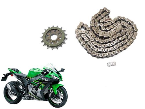 Corrente e Pinhão Kawasaki Zx 10 Zx10 16-2