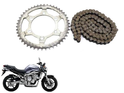 Coroa + Corrente C/retentor Yamaha Fazer 600 05-09