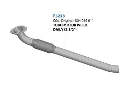 TUBO ESCAPE SAIDA MOTOR IVECO DAILY 55C16/35S14/45S14
