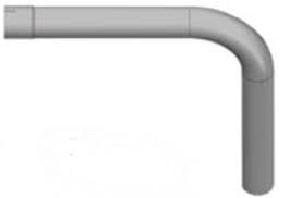 TUBO ESCAPE CURVA FINAL 3" MB 1113/1313/1513/2013/352A - LONGO