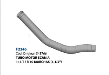TUBO ESCAPE SAIDA MOTOR SC 112HW/113 C/ CAIXA CAMBIO 10M