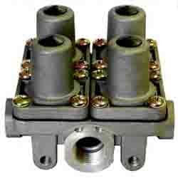 VALVULA 4 CIRCUITO FH/NL 4 ROSCA 16MM 1 22MM CIMA/ C/2 BUJOES NA PARTE DE TRAS