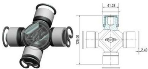 CRUZETA CARDAN MB 1418/1620/ACCELO 1016  41X126 SPL90