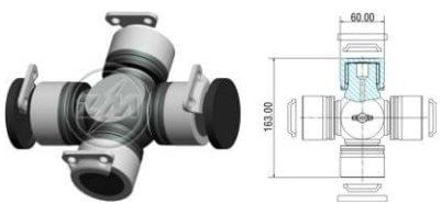 CRUZETA CARDAN MB 1634/1938/2726/2729/FH/VW 60X163