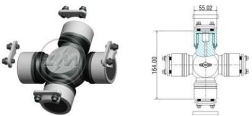 CRUZETA CARDAN MB 2438/2726/2729/2831/TR FH 55X165