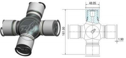 CRUZETA CARDAN SC 113/114/124 48X161 CAIXA 6/8M