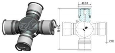 CRUZETA CARDAN SC 112/113 50X164 CAIXA 10M