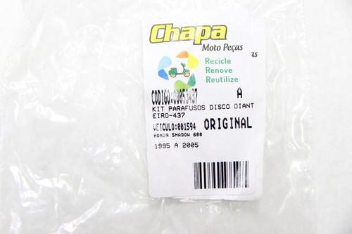 Kit Parafusos Disco Dianteiro Honda Shadow 600 1995-2005