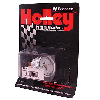 Manômetro para Linha de Combustível - 15 PSI - Branco - HOLLEY