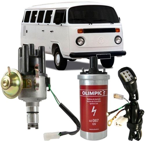Kit Ignicao Eletronica Fusca Brasilia Kombi 1300 1500 1600 Aranha de 1973 a 1986 - Sem Modulo