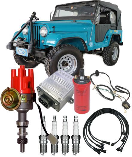Kit Ignição Elêtronica Jeep F75 Maverick Rural 4cc Ohc Velas e cabo de velas