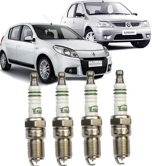 Jogo de Vela Clio Logan Sandero Peugeot 206 Kangoo 1.0 8v 16v