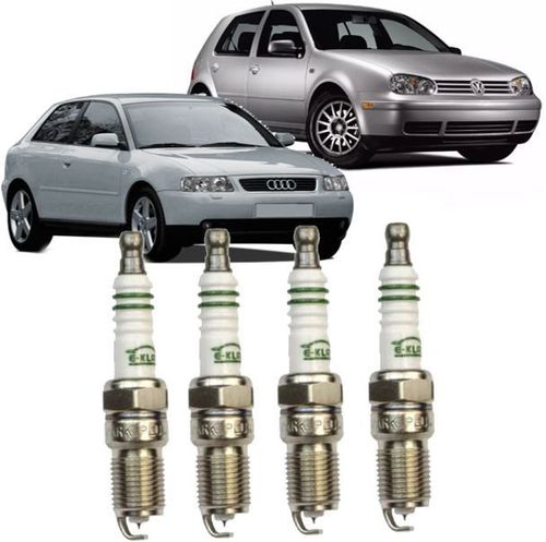 Jogo de Vela Ignicao Iridium Audi A3 A4 Golf Passat 1.8 Turbo de 1998 a 2005