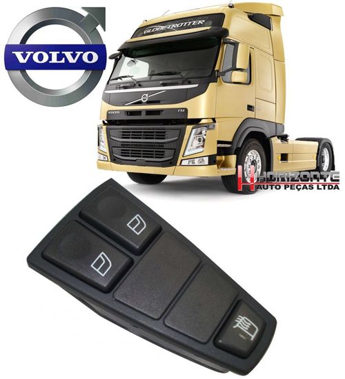 Botao Interruptor Vidro Eletrico e Desembacador Caminhao Volvo FH FM e NH