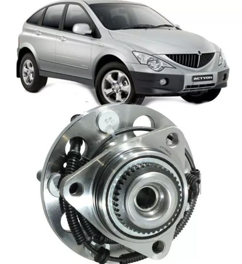 Cubo de Roda Dianteiro Com Rolamento Ssangyong Actyon e Kyron 4x4 Com ABS