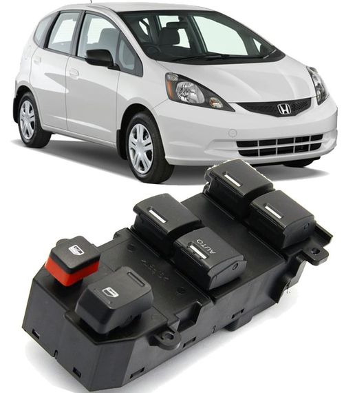 Botao Interruptor Vidro Eletrico New Fit E City Apos 2009 Quadruplo