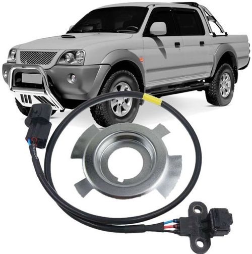 Sensor de Rotacao Motor e Arruela da Roda Fonica L200 Pajero Sport Hpe