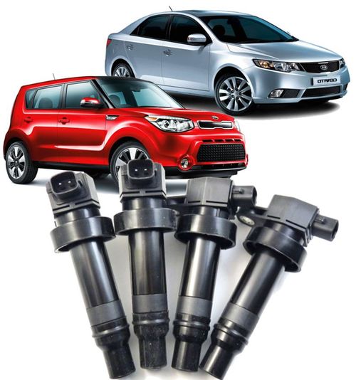Kit com 04 Bobinas de Ignicao Kia Cerato Soul 1.6 Hyundai I30  27301-2B010 Original