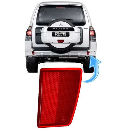 Lanterna Refletor Olho de Gato Para Choque Traseiro Lado Direito Pajero Full Apos 2008