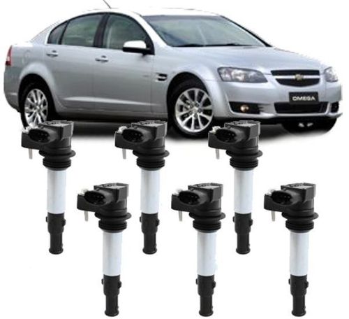 Kit 6 Bobina de Ignicao Omega 3.6 V6 de 2005 e 2006 - 0221604104 / 12583514