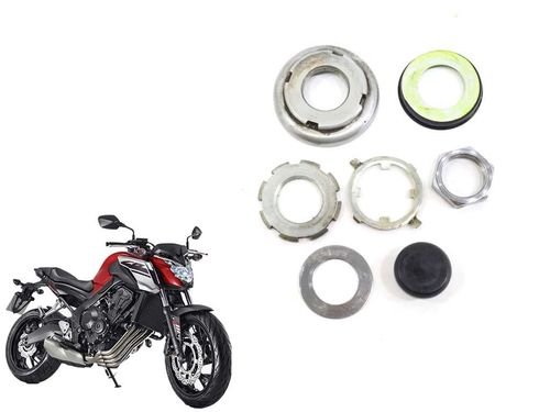 Porca Coluna Direção(kit) Honda Cb 650 F Cb650f 18-1