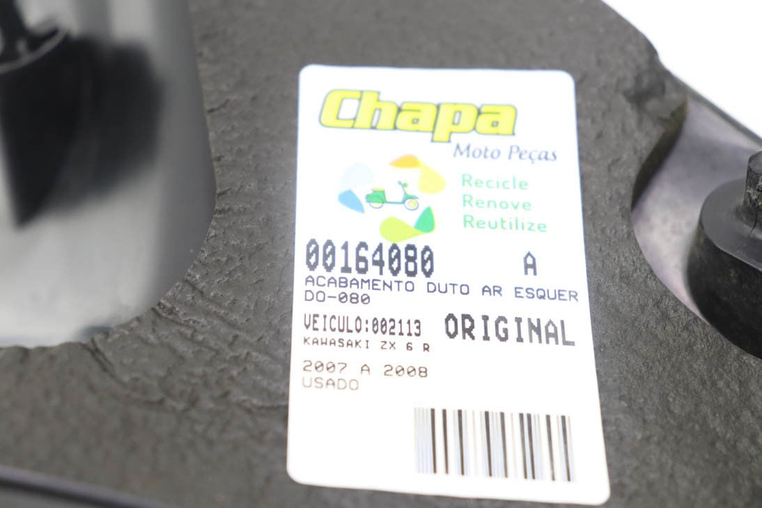 Acabamento Duto Ar Esquerdo Kawasaki Zx 6 R Zx6 R 07-08