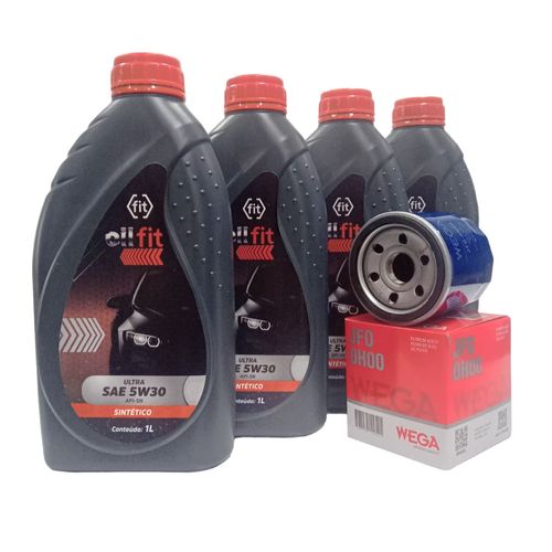 Kit Revisão 4 Litros de Óleo Fit Ultra SAE 5W30 + Filtro de Óleo JFO0H00 | HB20 Logan Sandero Duster