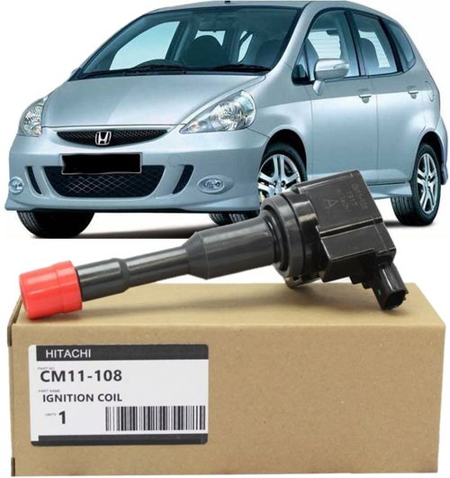 Bobina De Ignicao Honda Fit 1.4 8v 2003 À 2008 Traseira - Cm11-108 Original