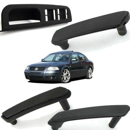 Kit 4 Puxador Porta Preto Do Passat e Passat Variant de 1998 a 2005