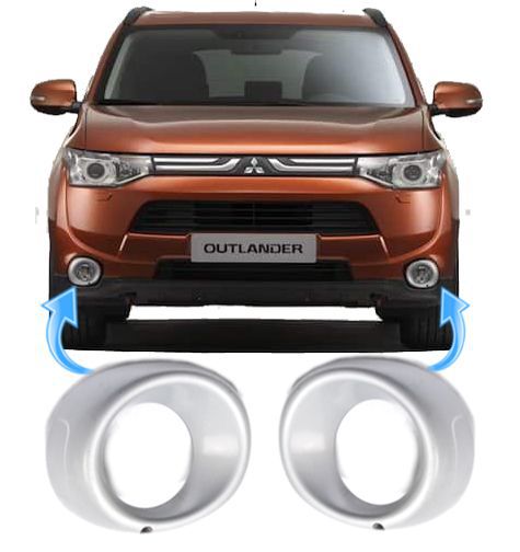 Par de Moldura Farol Milha Neblina Outlander 2013 a 2015