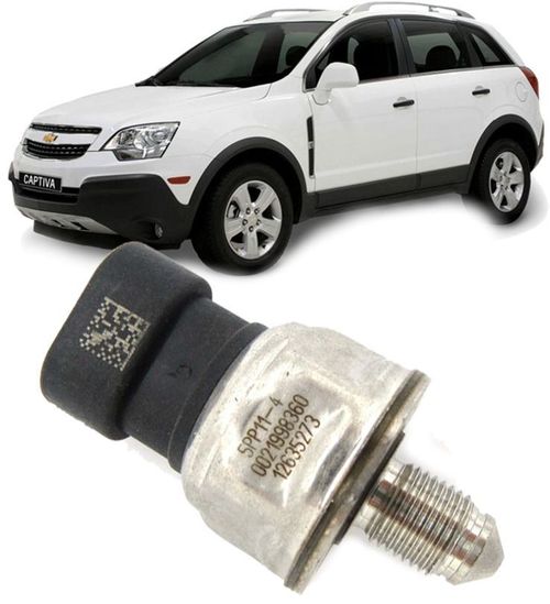 Sensor de Pressao de Combustivel Captiva 2.4 16v de 2008 a 2017 - 12635273