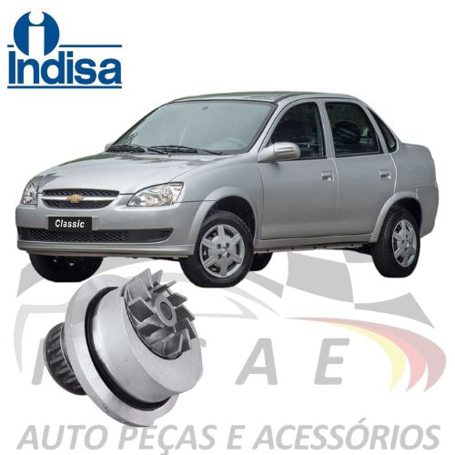 BOMBA D'ÁGUA INDISA CORSA 1.8 8V 2002 ATÉ 2012; PALIO/SIENA/STRADA 1.8 8V 2003 ATÉ 2010; SPIN/COBALT 1.8 8V APÓS 2012